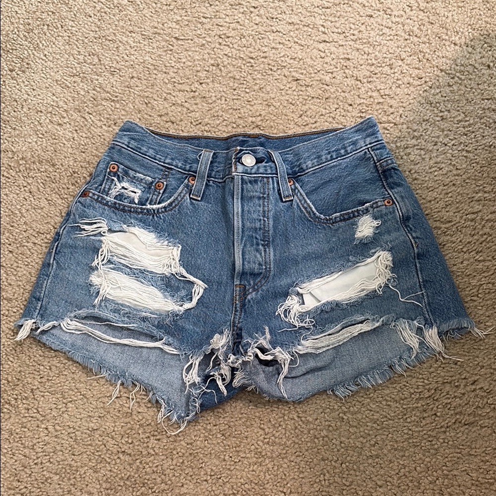 Levi's 501 Distressed Jean Shorts
